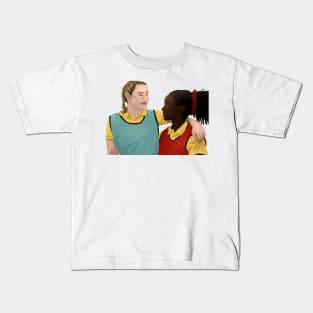 Tara and Darcy at sports day Kids T-Shirt